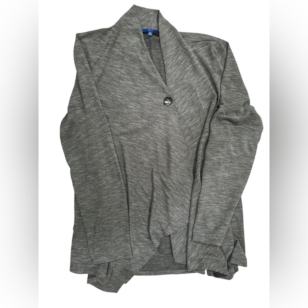 Apt. 9 Gray Shawl Collar Cardigan – XL – Lightweight Draped Front